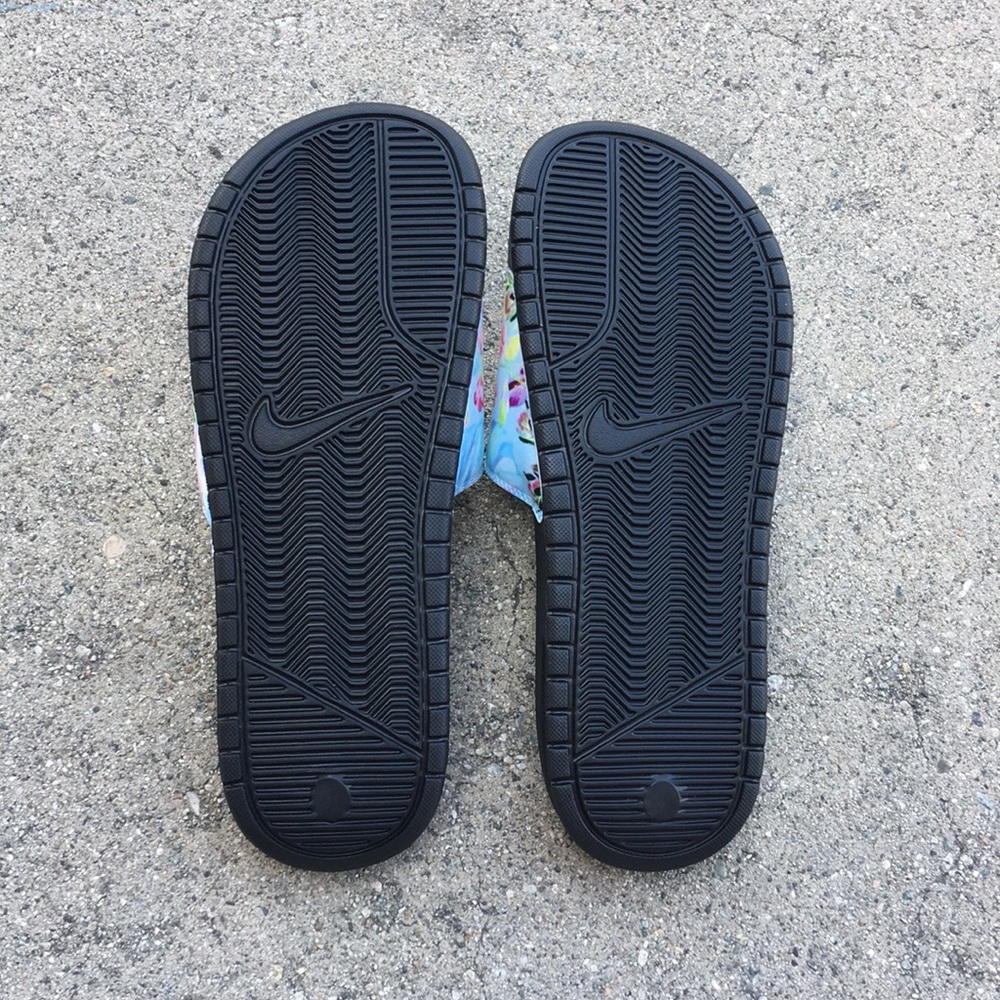 WMNS NIKE BENASSI SLIDES JUST DO IT JDI FLOWERS - Picture 3 of 6